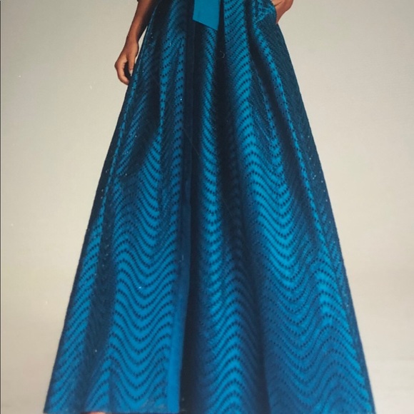 Teri Jon gown Teal SZ 10 NWT- mother of the bride/groom black tie/charity event - Picture 3 of 13